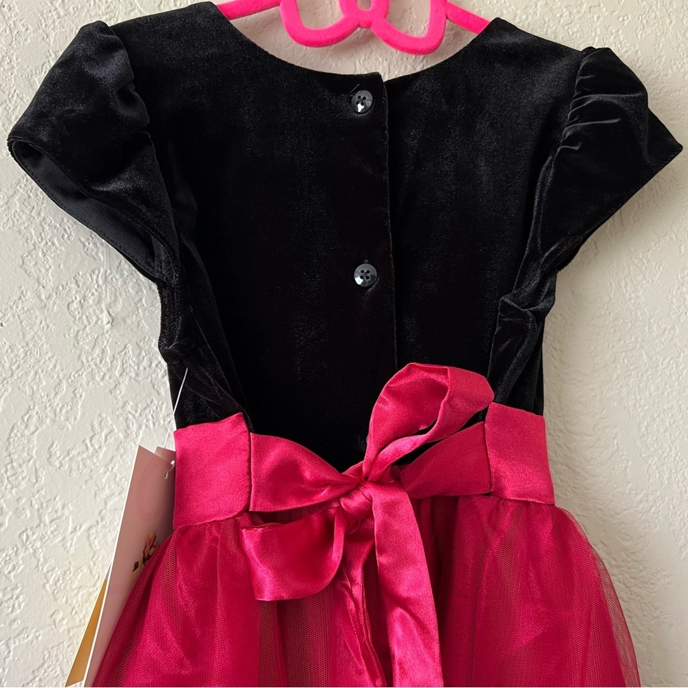 NEW !!! Jonah Michelle Girls Formal Party Dress Size: 5 Red / Black - Picture 5 of 9